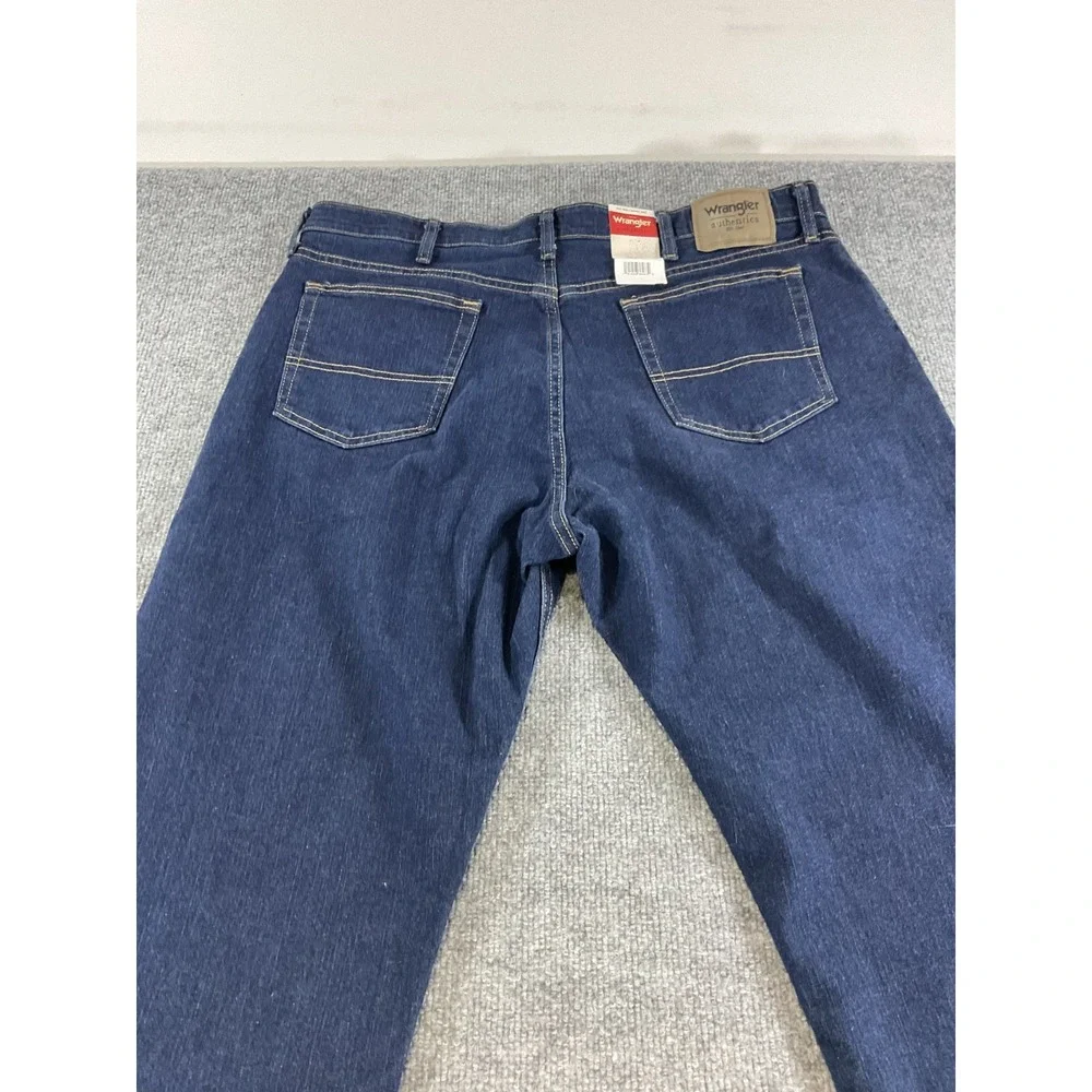 Wrangler Authentics Jeans 38x29 Men's Dark Wash Straight Leg Denim Pants New